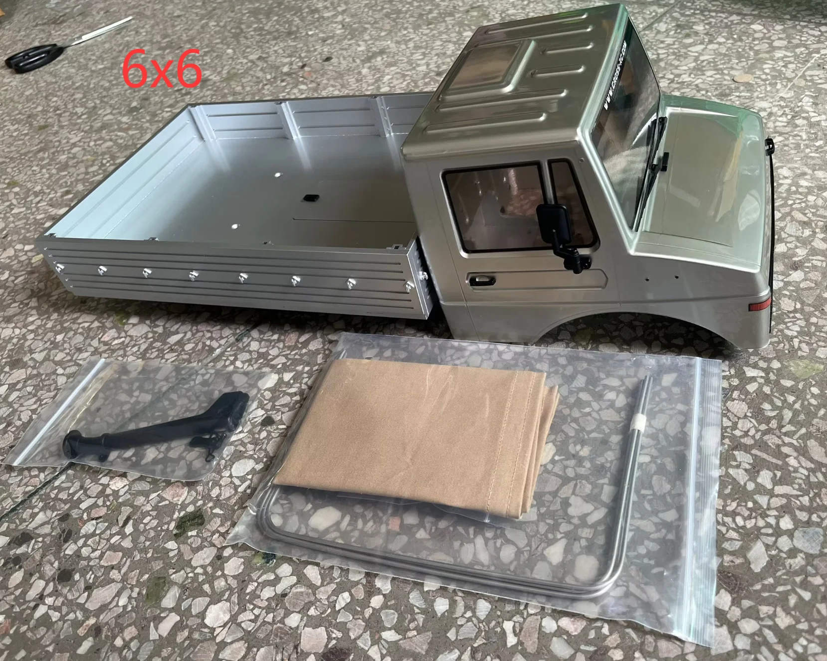 1/10 Off Road Painted unimog 6x6 4x4 car body shell 313mm TRX4