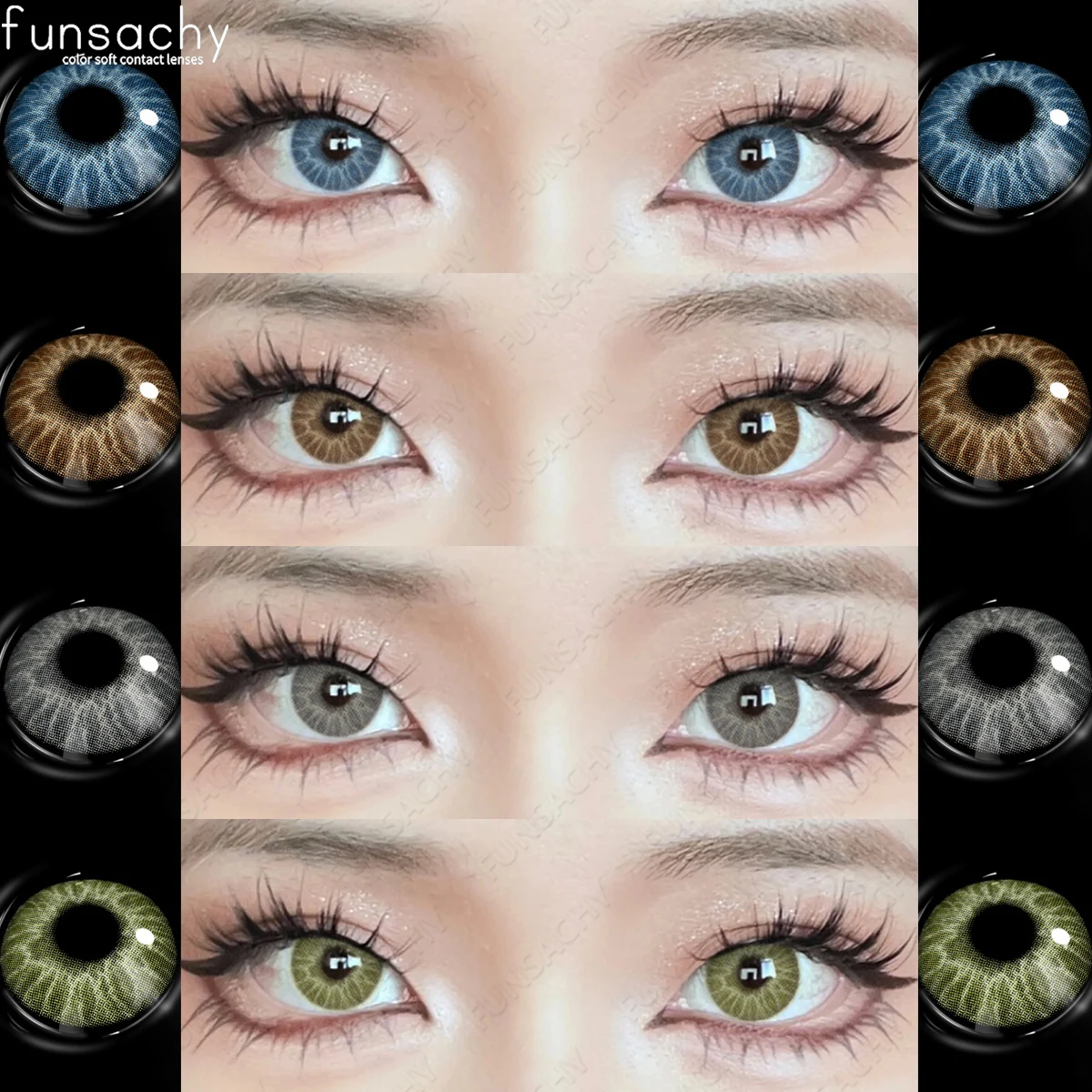Vibrant Natural Colored Contact Lenses - Blue & Green Hues
