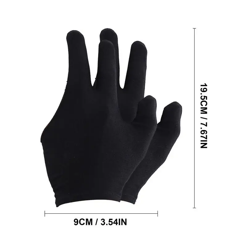 2Pcs Professional Open Finger Billiard Pool Gloves Pool Gloves Portable Light Elasticity Billiard Training Hand