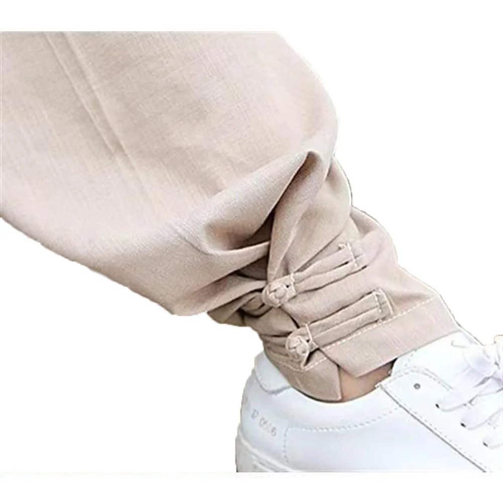 Unisex Summer Cotton& linen Kung fu Trousers Martial Arts Bloomers Tai Chi Pants