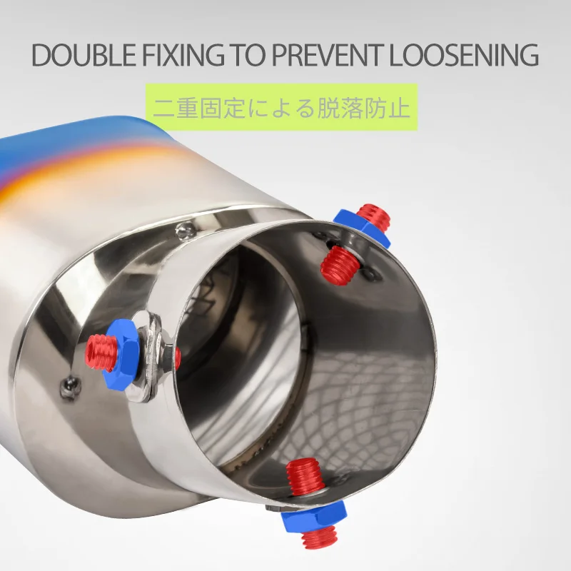 Car Exhaust Muffler Silencer Tail Pipes 304 Stainless Steel Rear Tail Throa For Suzuki Jimny Accessories JB64 JB74 exhaust pipe muffler