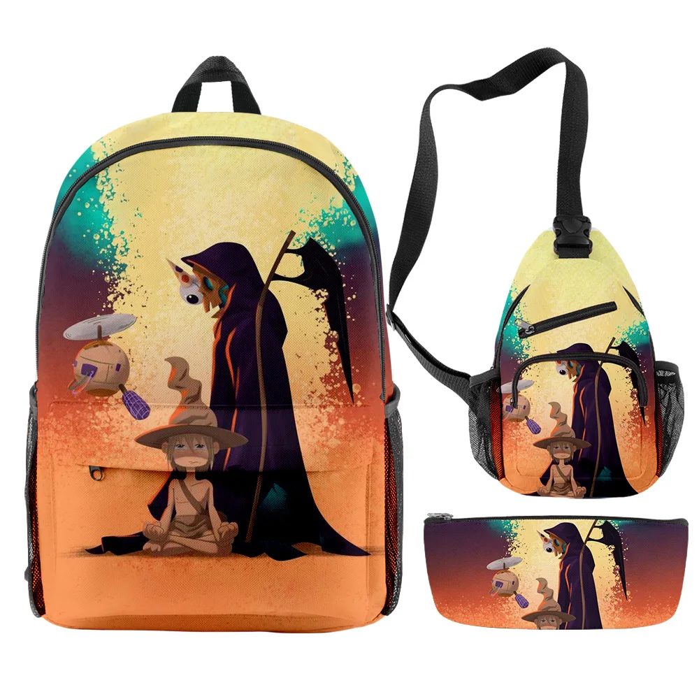 Classic Fashion The Midnight Gospel 3D Print 3pcs/Set pupil School Bags Trendy Travel Laptop Backpack Chest Bag Pencil Case