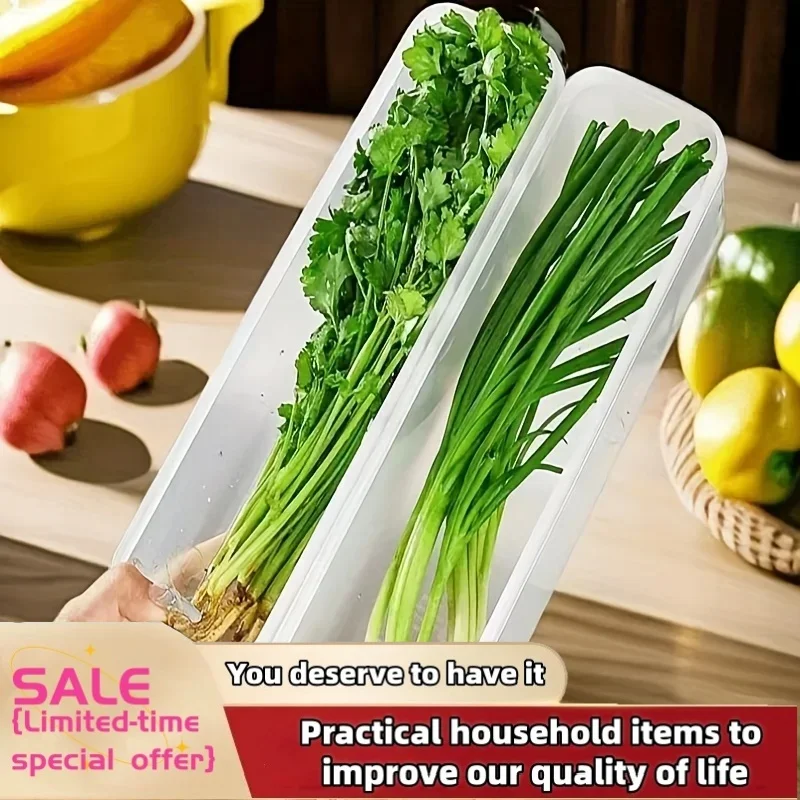 1/2Pc Refrigerator fresh-keeping storage box fresh-keeping artifact Small Food Preservation Boxes Transparent Sealed Storage Box