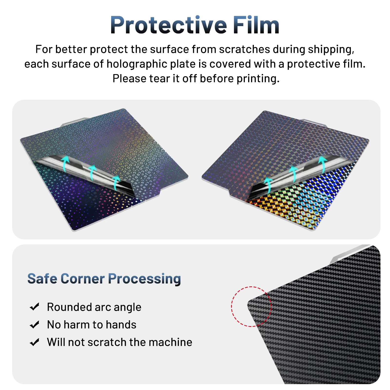 Enhanced Build Plate Spring Steel Sheet with PEI Coating - 257x257 mm Smooth Surface