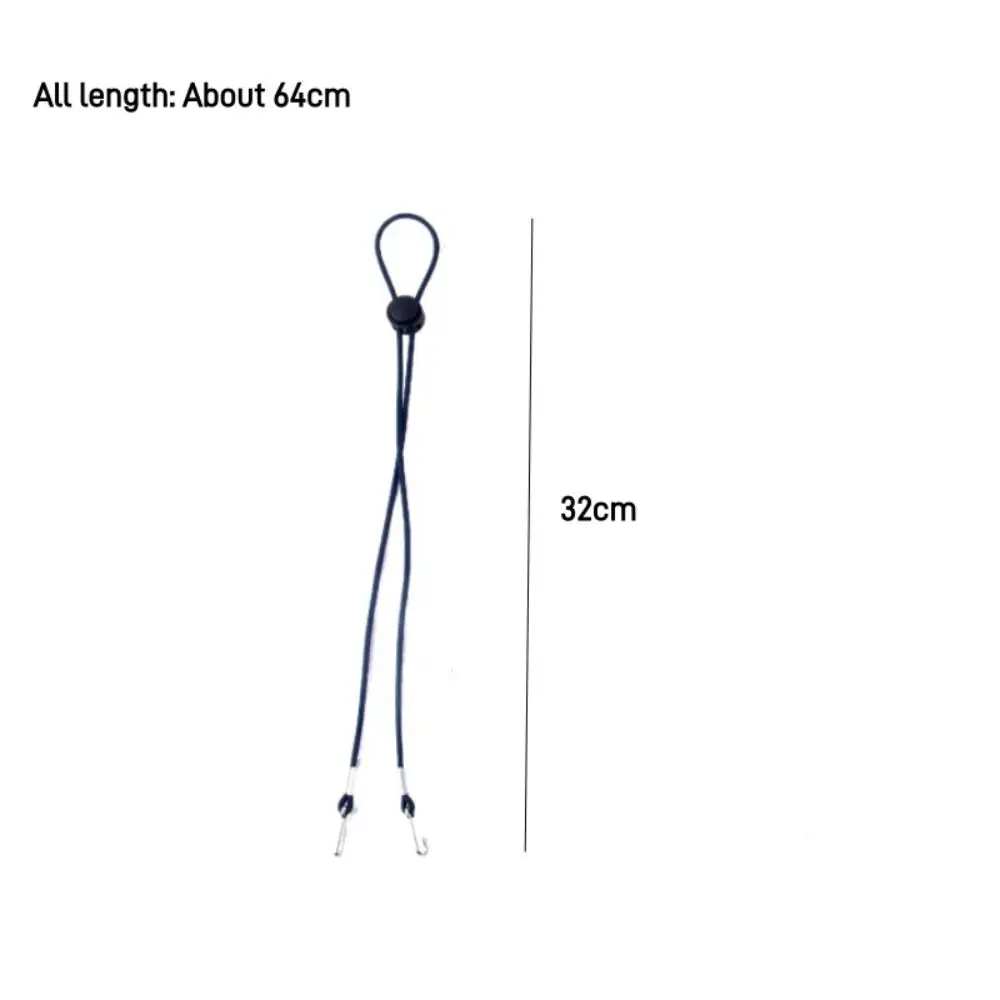 Flexible Removable Elastic Hat Chin Cord Straps 5PCS Adjustable Cord Fasteners Hat Retainer Chin Strap Clip Unisex