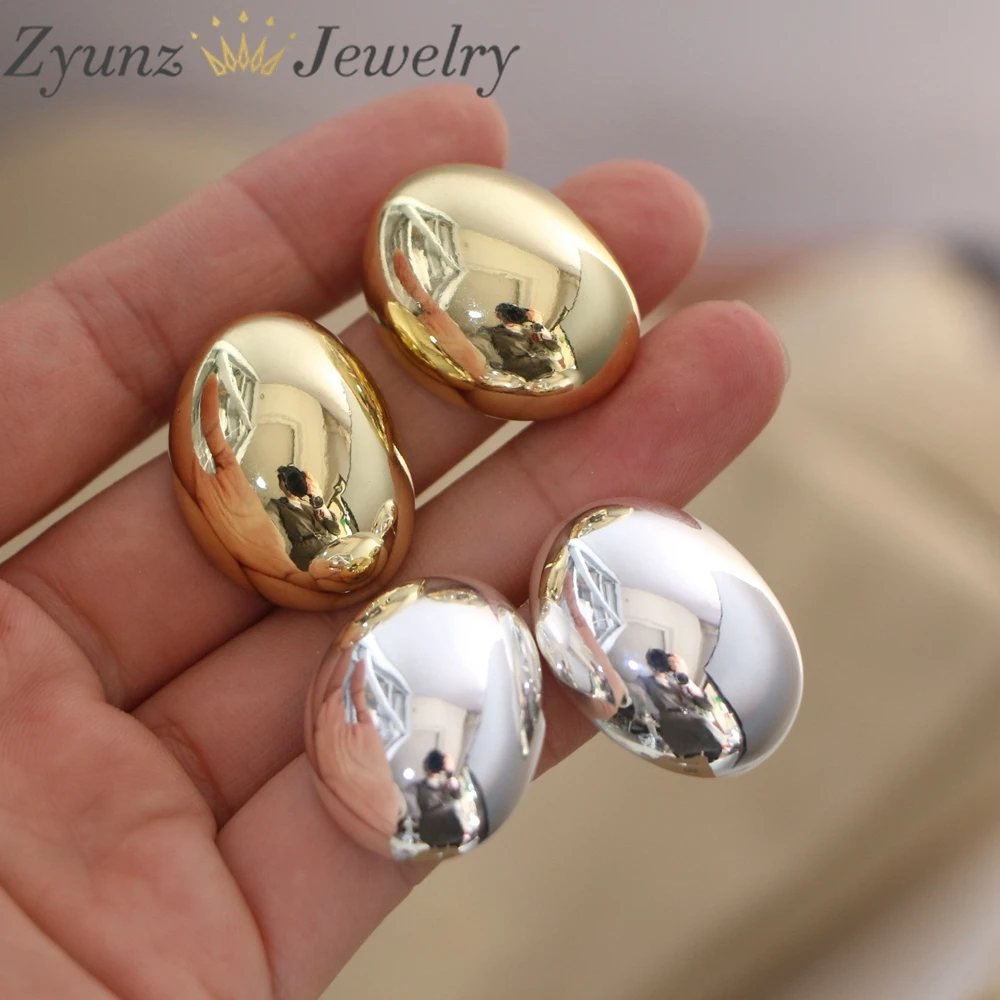 

5 Pairs, Smooth Geometric Metal Stud Earrings For Women Sporty Holiday Party Gift Fashion Jewelry Charm Accessories