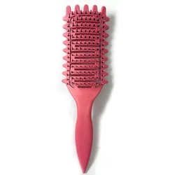 Triple Function Curl Defining & Detangling Brush for Perfectly Styled Hair (Rose)
