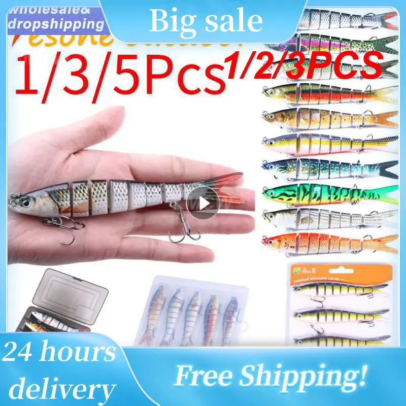 

lot 10.0cm 10.5g Sinking 8 Segements Multi Jointed Swimbait Minnow Fishing Lures For Mandarin Fish Pike Bass In Sea Lakes