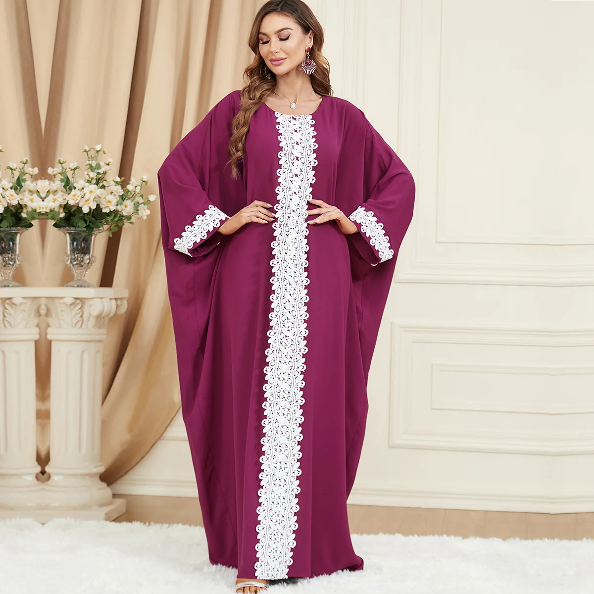 

Fashion African woman large size bat sleeve dress Muslim Islamic Maxi Dresses Malaysia Muslim Robe Abaya Women Turkish Clothing