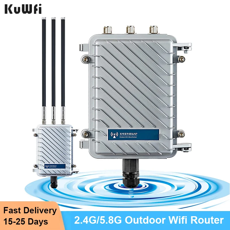 Kuwfi 750Mbps Ripetitore Wifi Router Wifi Esterno Punto Di Accesso Dual-Band 2.4G/5.8G Stazione Base Ap Supporto Gateway/Ap/Wisp