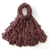 185*75 cm musulman Modal Hijab rayonne coton châles pour femmes mince plaine écharpe grande taille foulard islamique Turban bandeau