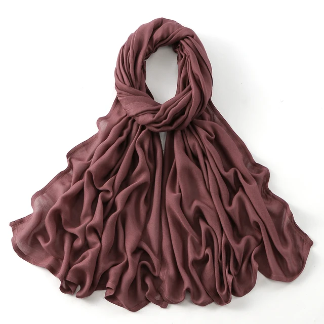 185*75 cm musulman Modal Hijab rayonne coton châles pour femmes mince plaine écharpe grande taille foulard islamique Turban bandeau