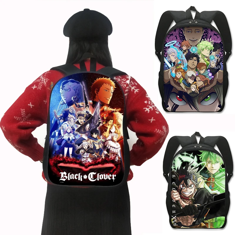 

Anime Black Clover Pattern Backpack Asta Yuno Magna Teenager Boys Girls Schoolbags Laptop for Travel Men Daypack Book Bag Gift