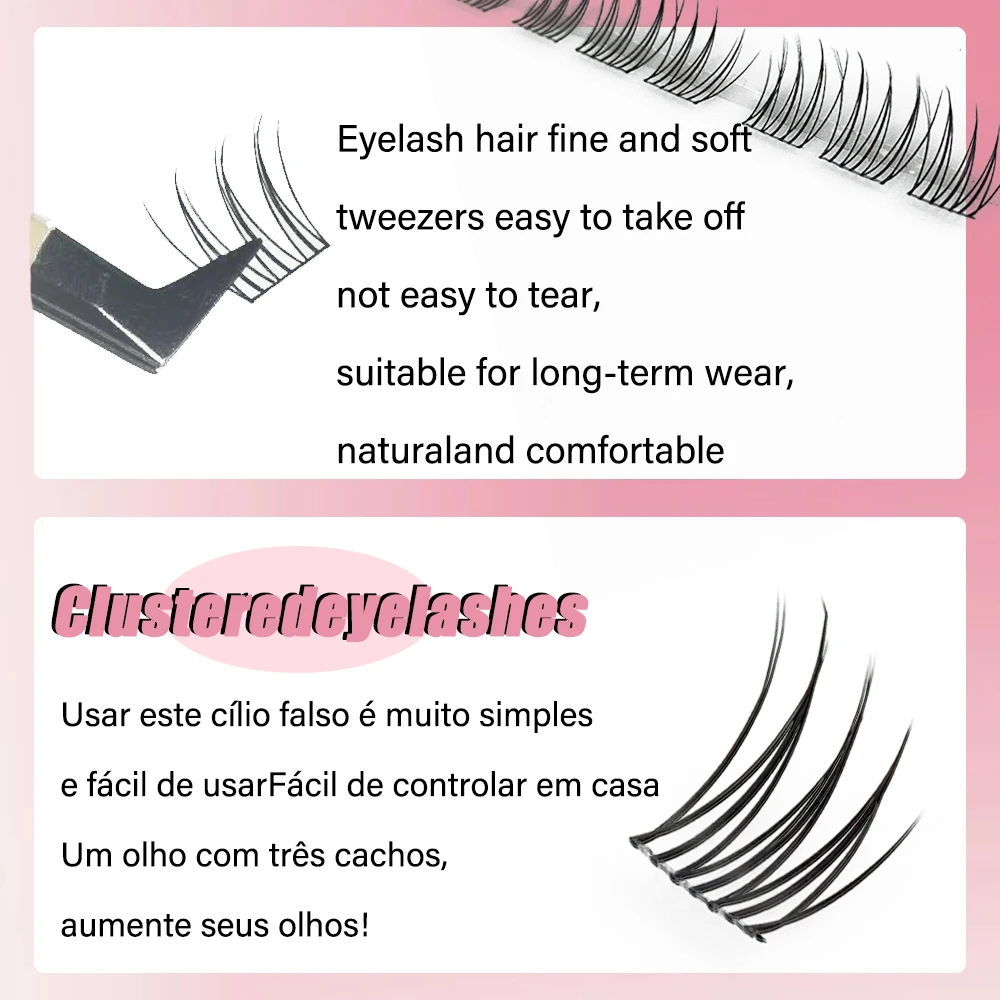 1 Box/90 Bündel Nerzwimpern 3D Natürliche Korea Einzelwimpernverlängerung Wimpernbündel Make-up-Tool Wimpern Großhandel – Detail 8