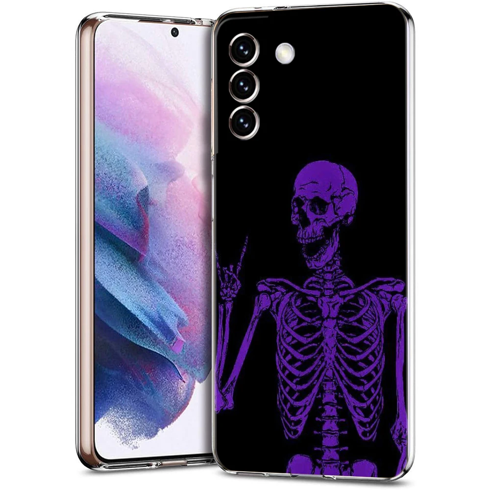 Red Love Skeleton Diagram Transparent Phone Case