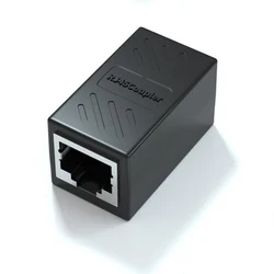 Ethernet LAN Splitter Connector - RJ45 Female - to - Female Adapter Coupler (Black)