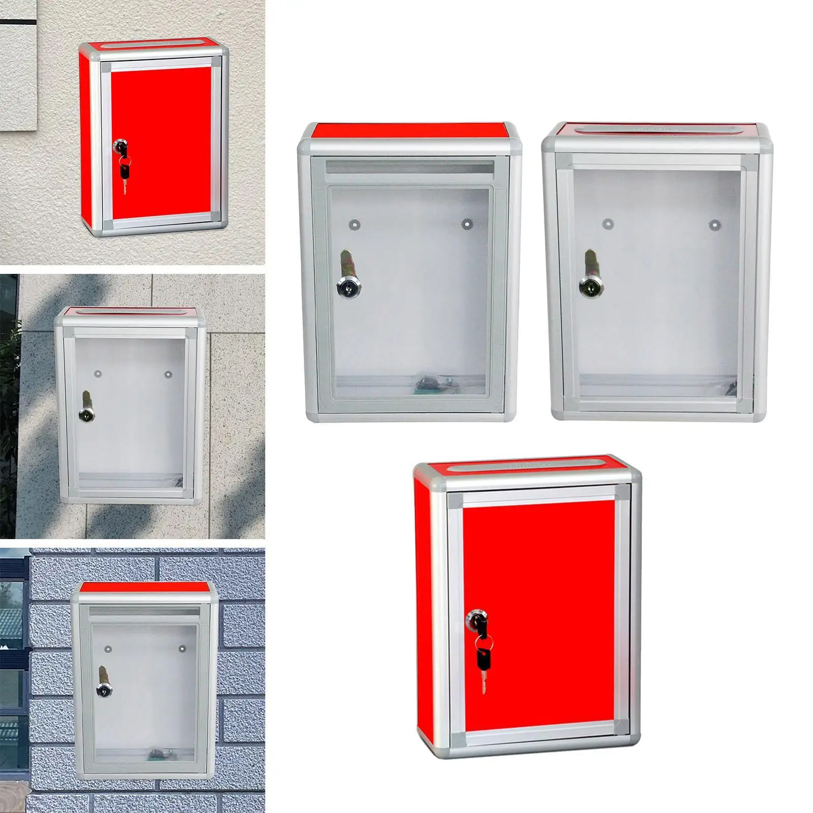 Suggestion Box Ballot Comment Box Tip Money Metal Donation Storage Container for Voting Bar Suggestions Fundraising