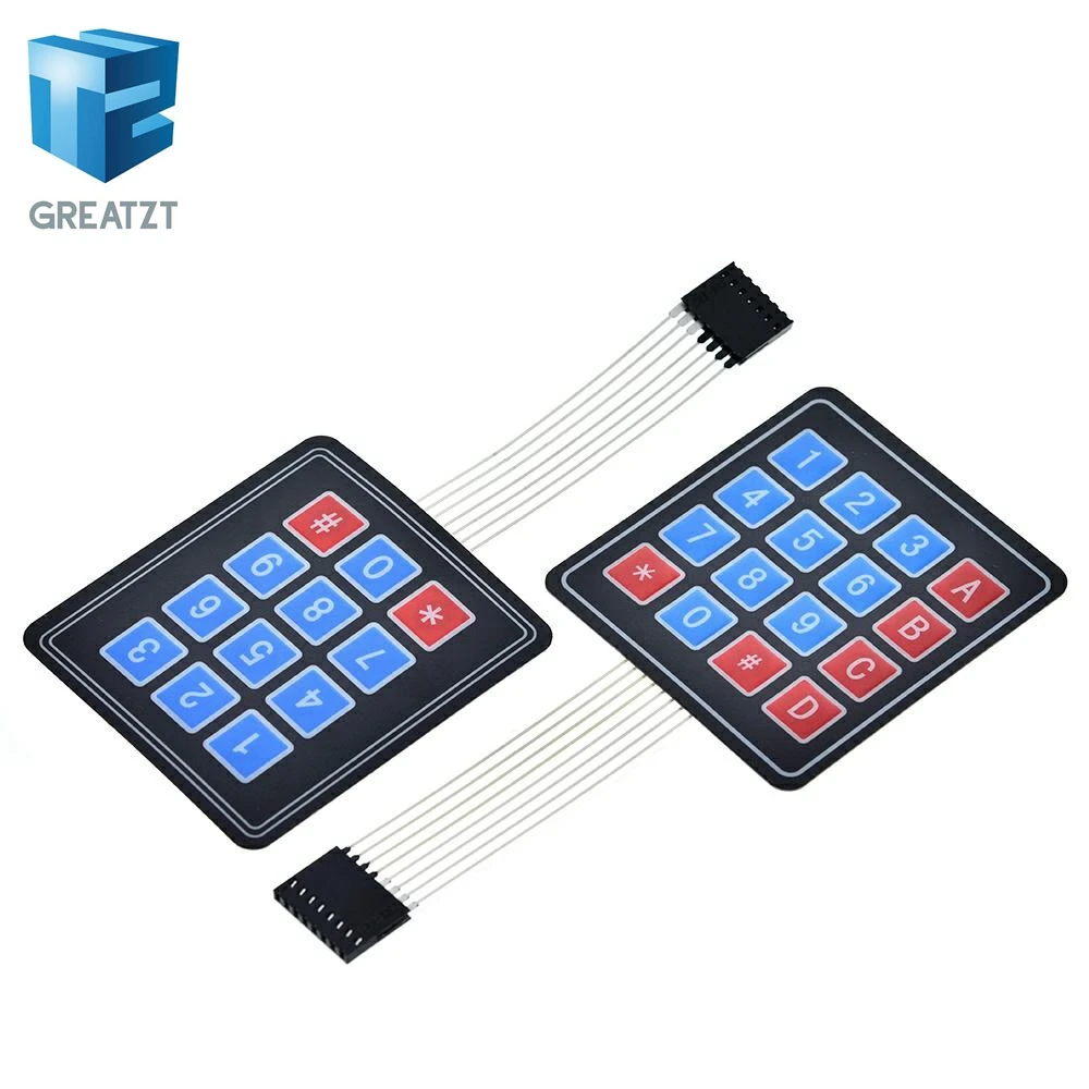 1x4 Box Array GREATZT New 4 12 16 20 Key 4*4 Membrane Switch Keypad 1x4 3x4 4x4 4*5 ...