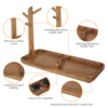 Wood Key Tray for Entryway Table Wood Storage Tray Living Room Key Hanger Jewelry Display Frame Organizer Tray for Rings Watches 2