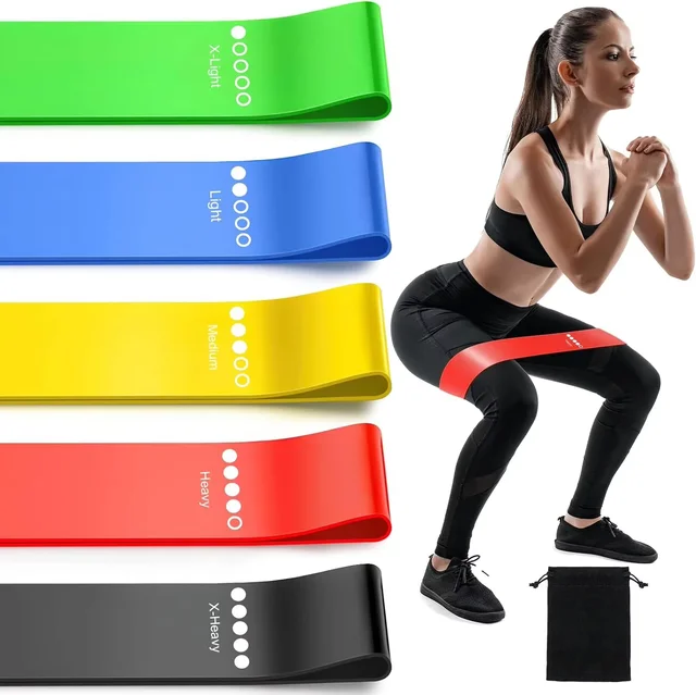 5PCS Resistance Bands Fitness Set Rubber Loop Bands Strength Training Workout Expander Yoga Gym Equipment Elastic Rubber Loop 6