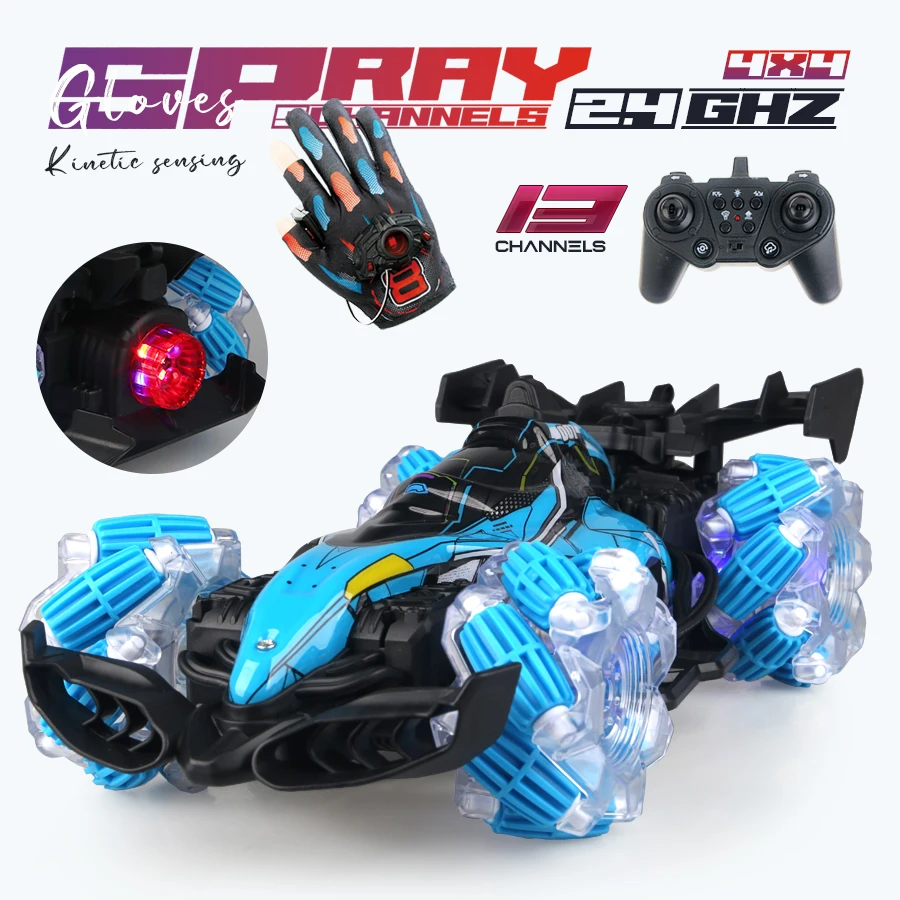 Colorful lights spray stunt racing 4WD shift 2.4G wireless