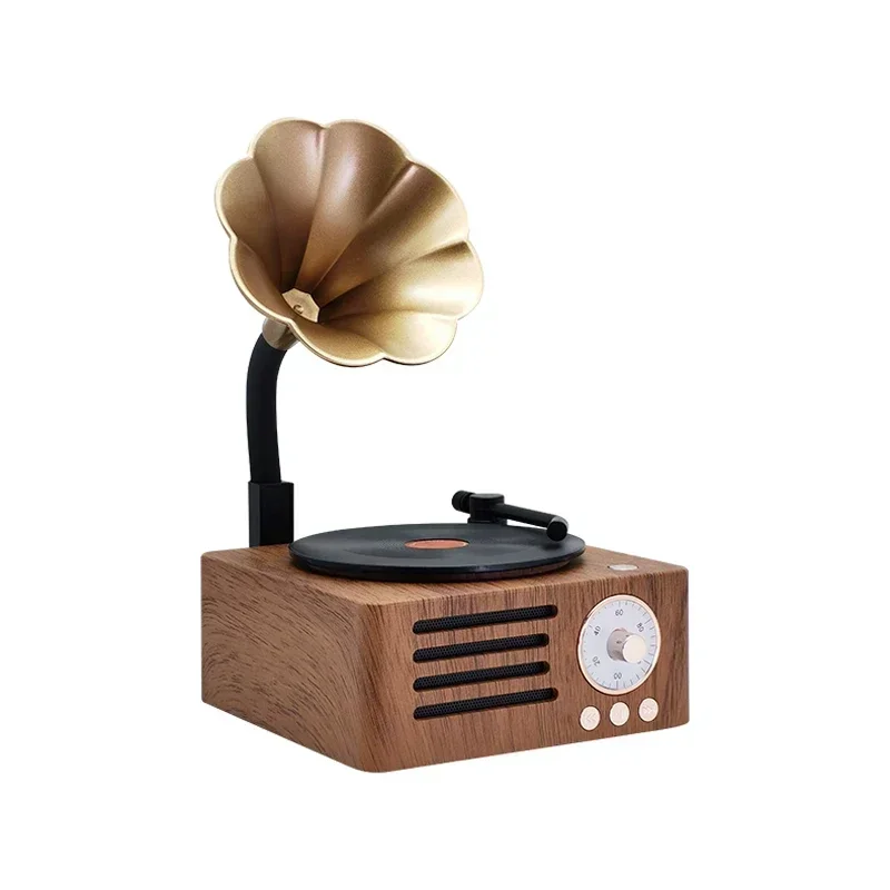 T13 Bluetooth Speaker Retro Gramophone Shape Portable Vinyl