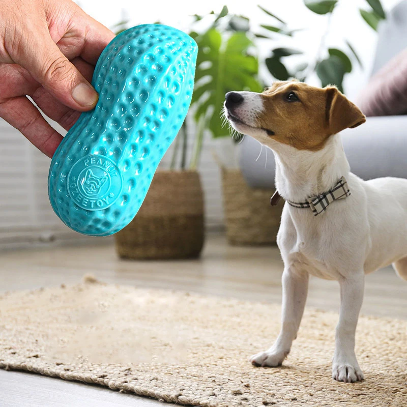 Dog Chew Toys Animal Squeaky Toy Creamy Peanut Bite Resistant