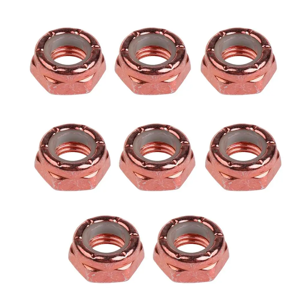 8pcs Pack Durable Skateboard Longboard Trucks Wheels Replacement Axle Nuts Hardware for Longboard Repair,skateboard accessories,skateboard bearings,skateboard tools,skateboard wheel