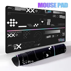 Gaming Desk Mat XXL - Large Rubber Mouse Pad and Keyboard Surface 40x90cm - 600x300x2mm (Wsj24080212A)