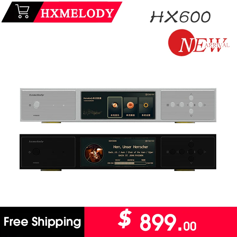 

Hxmelody HX600 HIFI Streaming Media Player Digital Turntable Lossless Music Audio ES9039PRO DSD1024 PCM1536KHz Bluetooth WiFi