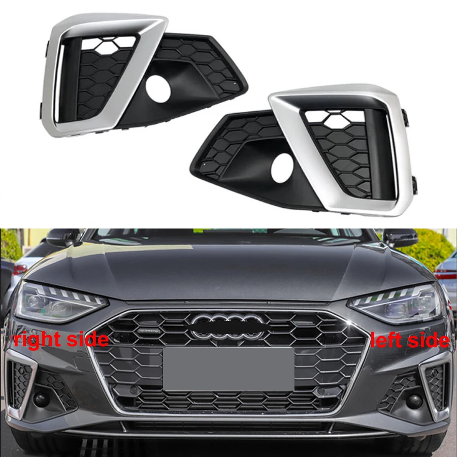 

For Audi A4L Sports Version 2020 2021 2022 Fog Lamp Cover Front Lower Bumper Car Fog Light Cover Vent Grille