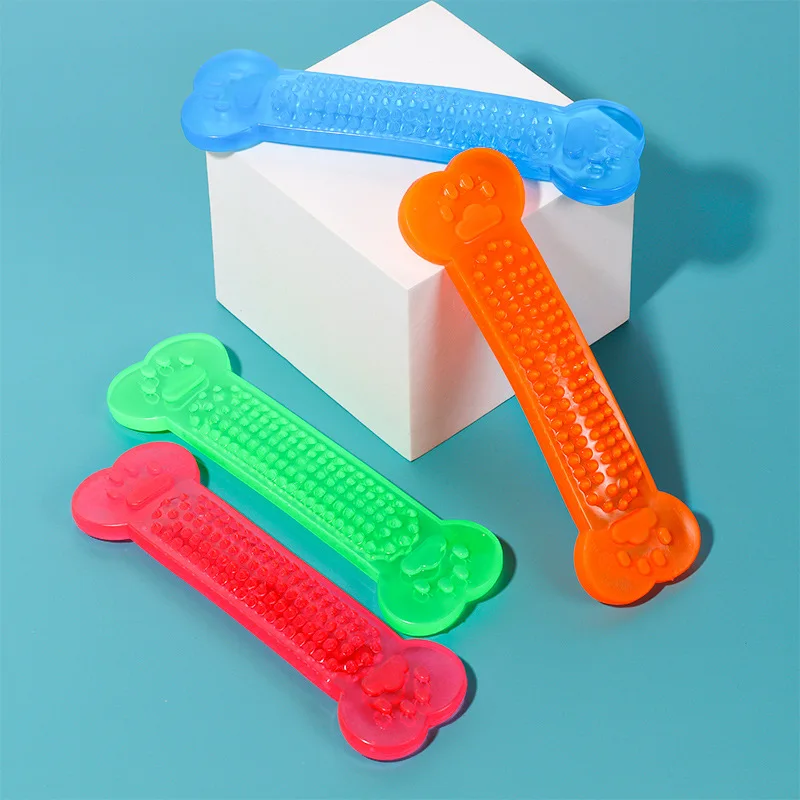 Hot Sale Pet Dog Chew Toys Rubber Bone Toy Aggressive Chewers Dog Toothbrush Doggy Puppy Dental Care For Dog Pet Accessories
