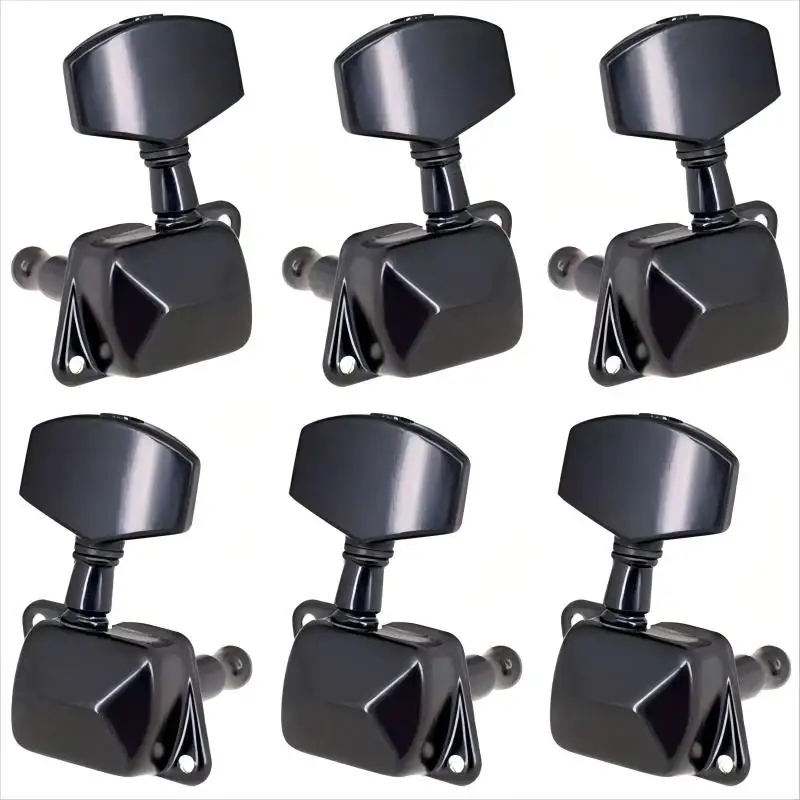 6-Piece Semi-Closed Guitar Tuning Peg Set for Electric and Acoustic Guitars