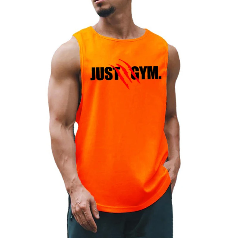 

MachineFitness GymWear Summer Men's Basketball Sports Slim Fit Bodybuilding Fitness Quick-drying Breathable Sleeveless T-shirt