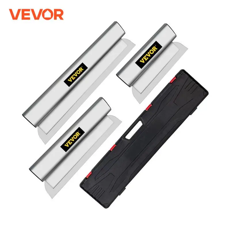 VEVOR Drywall Skimming Blade Smoothing Spatula Putty Scraper Stainless Steel Knife Finishing Trowel Tools for Wall-Board Plaster plastering trowel skimming tool set