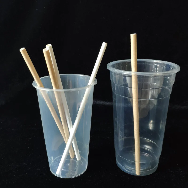 Food Grade Paper Drinking Straws Disposable Eco-friendly Bubble Tea Straws For Drinks Degradable Bar Kitchen Tools 100pc/lot