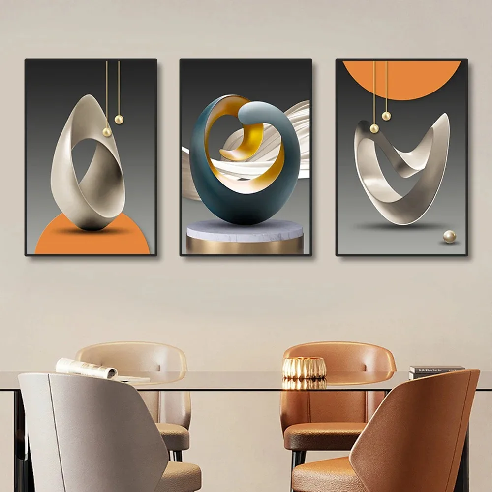 3pcs Geometric Wall Art 2