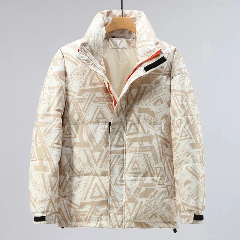 Winter Warm Parkas Men Trend Thicken White Duck Down Jacket Stand Collar Loose Oversize Street Style Fashion Brand