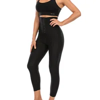 Sauna Shaper Pants Body Shaper Full Hot Sweat Effect Coating Slimming Pants Short Shapewear Workout Gym Leggings Fitness Sports 3