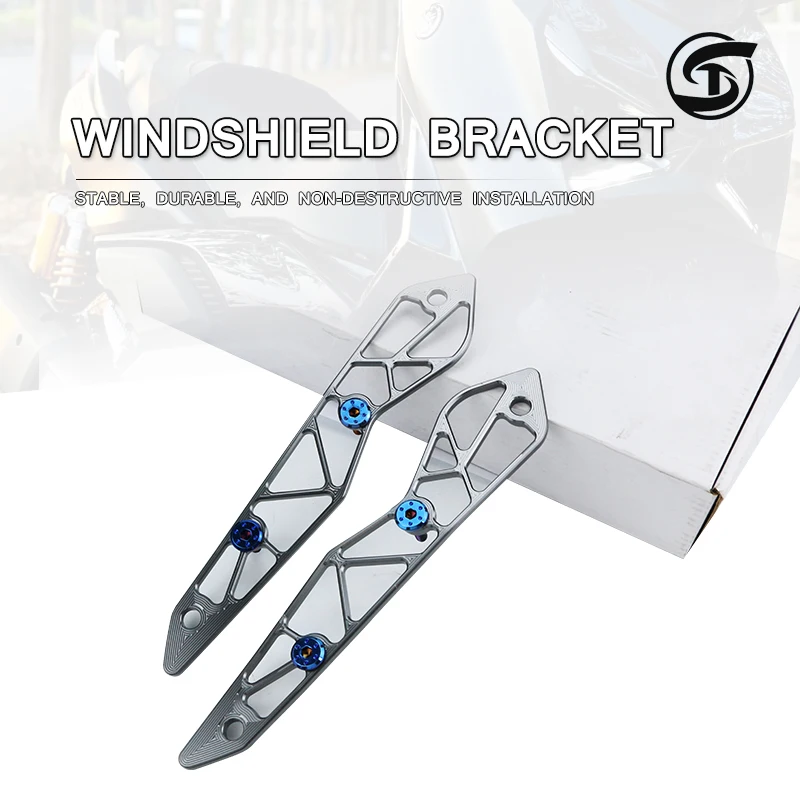 Applicable To Yamaha XMAX300 Modified Windshield Decoration Bracket Aluminum Alloy Sports Windshield Fixing Bracket Accessories modified motorcycle nmax 155 2020 windshield windshield deflector windshield guard for yamaha nmax155 2020 2021