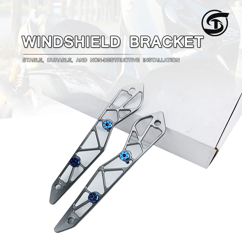 Applicable To Yamaha XMAX300 Modified Windshield Decoration Bracket Aluminum Alloy Sports Windshield Fixing Bracket Accessories skateboard drift board thickening bracket magnesium aluminum alloy 8 inch bracket planche de skate skateboard accessories bs50zj