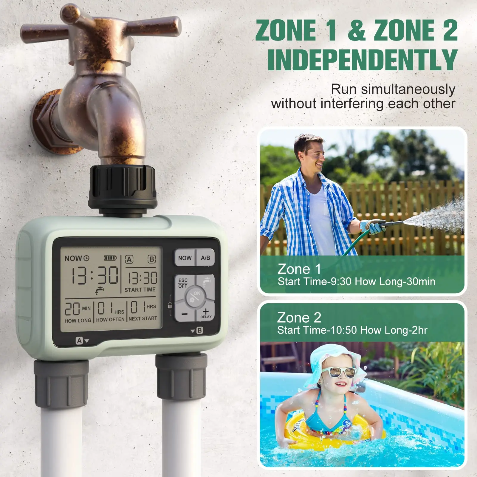Eshico HCT-326 Super Timing 2-Outlet Water Timer 4