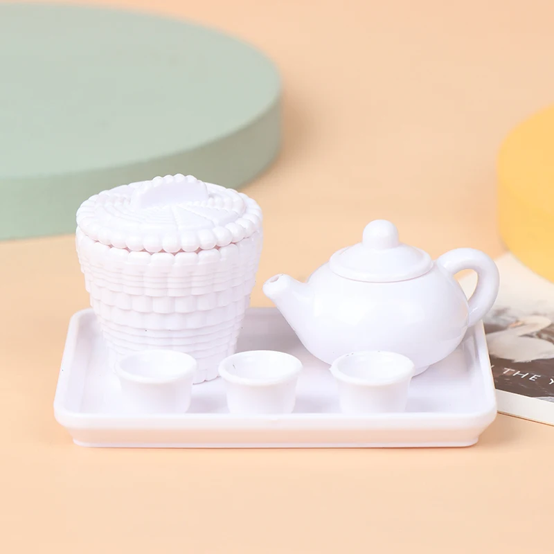 

6pcs/set 1:12 Dolls House Miniature Cups & Pot Set Direction Furniture Toys