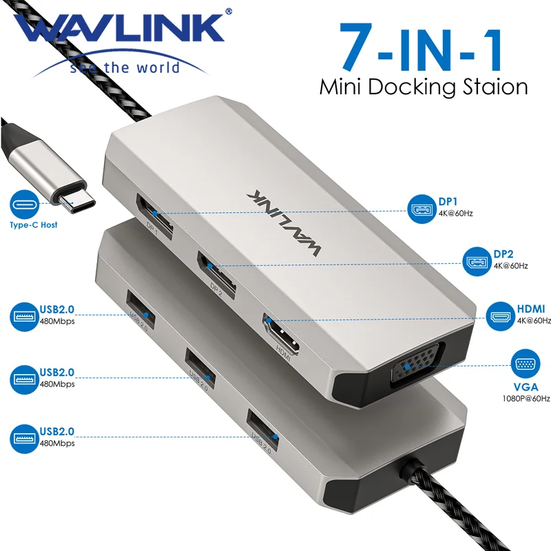 USB C Laptop Docking Station Dual Monitor HDMI for Dell/Lenovo/HP Laptop 14 in 1 USB C Hub Multiport Adapter Dongle Dock USB C to 2 HDMI 4K DisplayPort Ethernet 4USB 2USB C 100W PD Charger SD/TF Audio