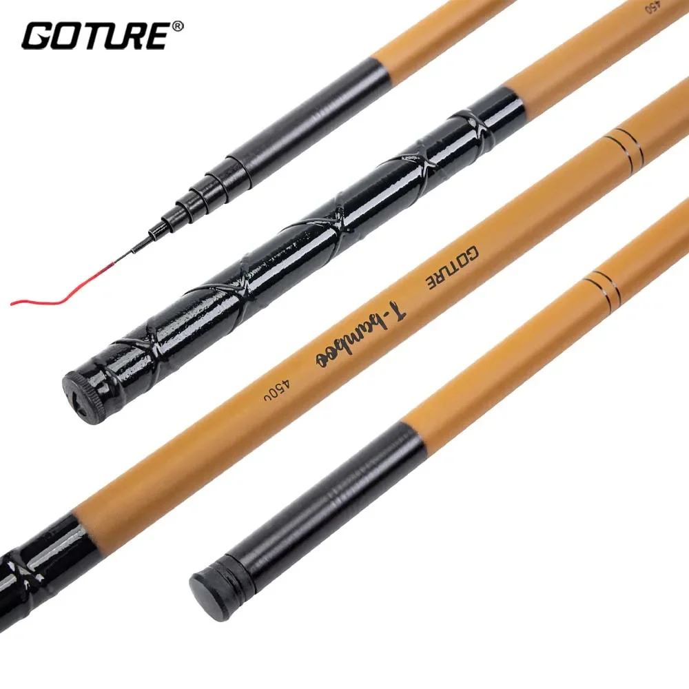 

Goture T-bamboo Carbon Fiber Telescopic Fishing Rod Ultra Light Carp Fishing Pole 2.7m 3.6m 4.5m 5.4m 6.3m 7.2m Fishing Tackle