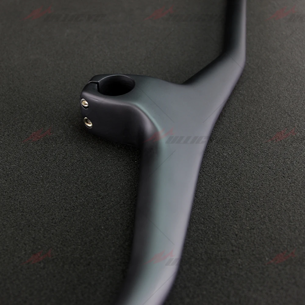 Sleek Carbon MTB Riser Handlebar - 3K Black Finish, High-Quality with -17° Angle Adjustment