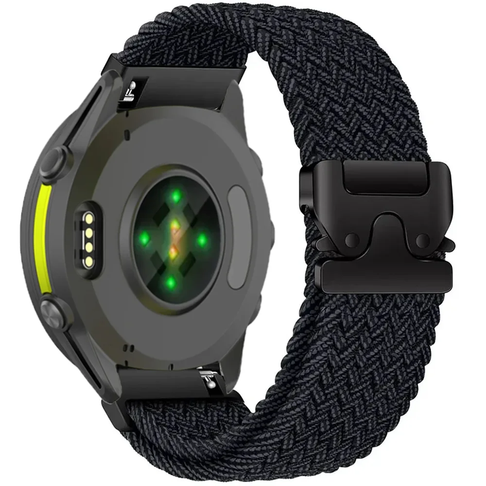 Nylon Braided Strap with Parachute Buckle Bracelet, 20mm/22mm Band