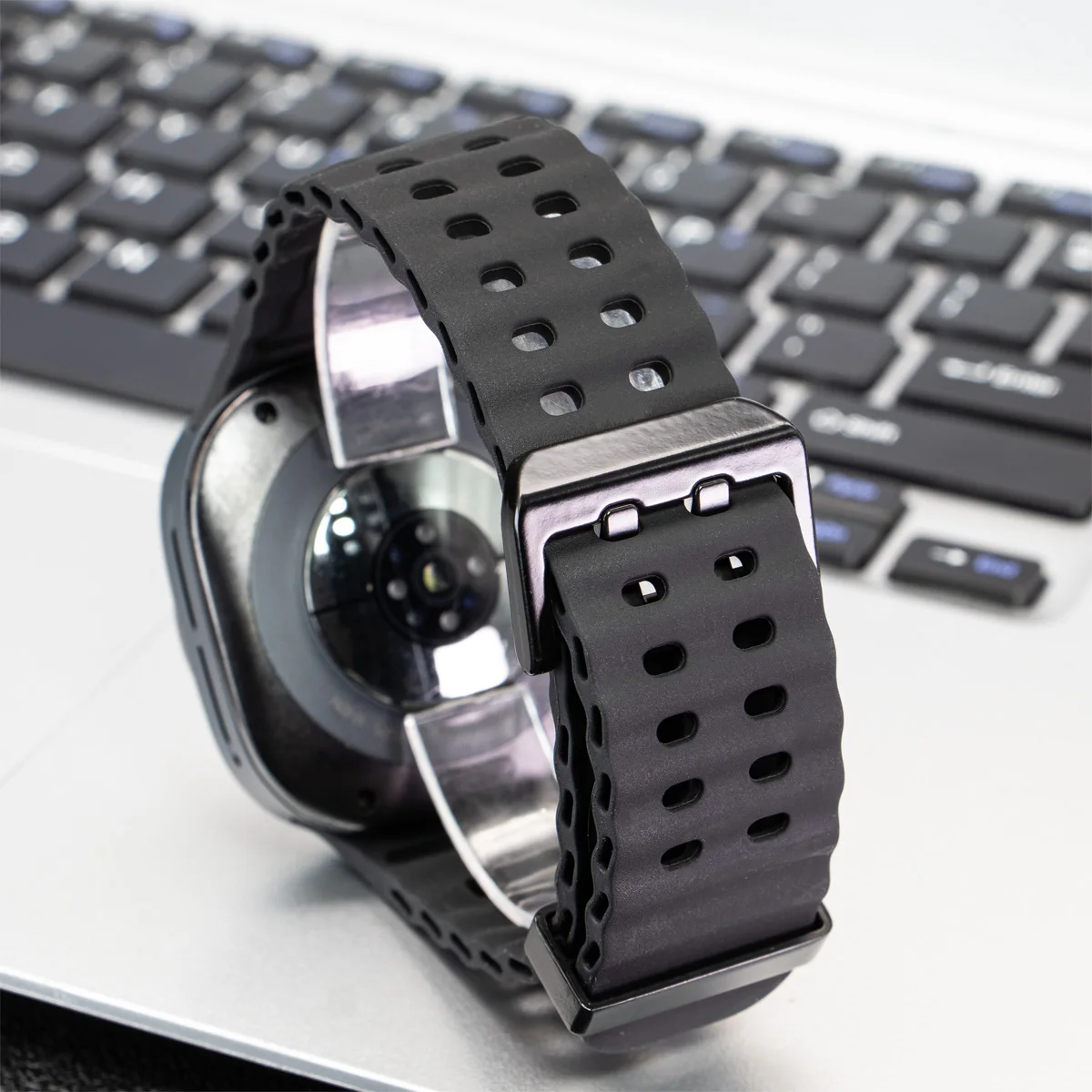 Marine Band Silicone Strap Bracelet for Galaxy Watch Ultra 47mm - Premium Sports Watchband Accessory