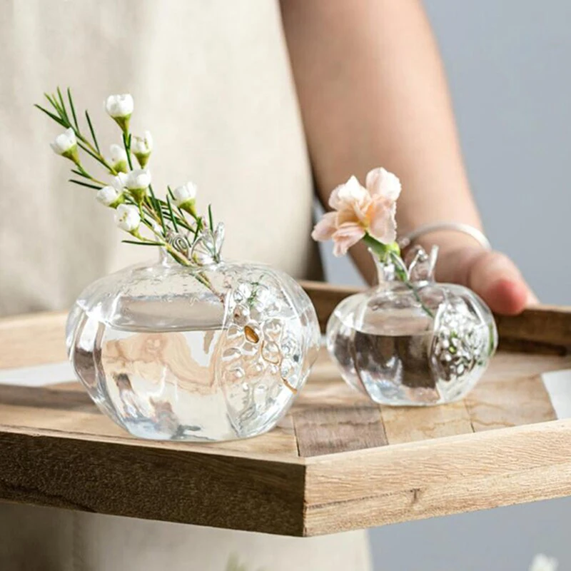 

Pomegranate Glass Vase Home Decor Flower Vase Vase for Fruit Cachepot for Flowers Room Decoration Creativity Nordic Decoration