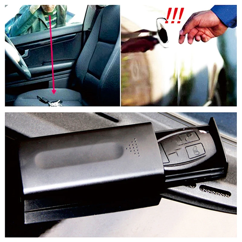 

Portable Magnetic Car Key Hidden Safe Box Key Spare Lock Holder Magnet Outdoor Stash For Home Office Car Truck Secret Box